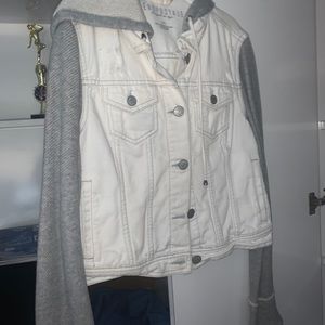 aeropostale white denim jacket